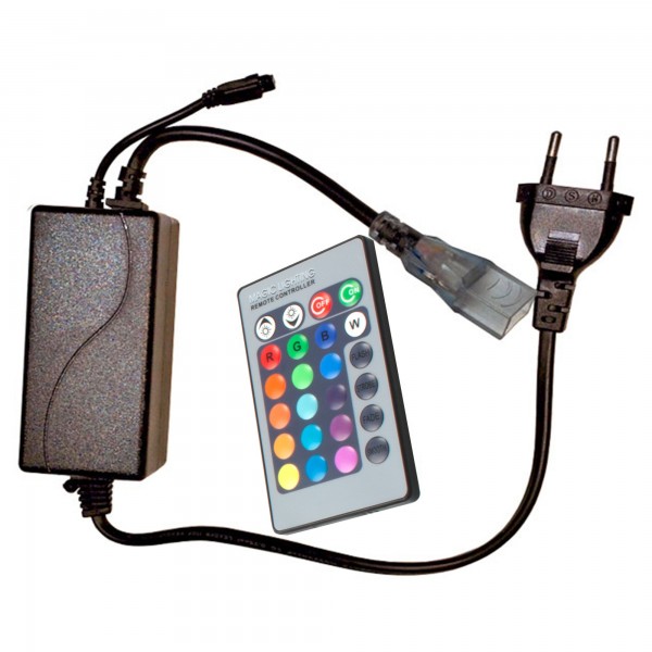 Controlador tira led rgb 230v 24funcion