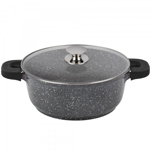 Cacerola al.fund.black alta piedra 24cm