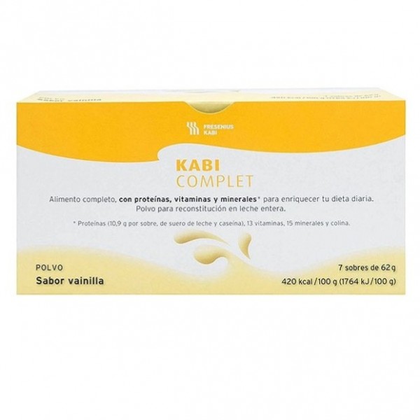 Kabi Complet Vainilla Bote 62 gr X 7 Sob