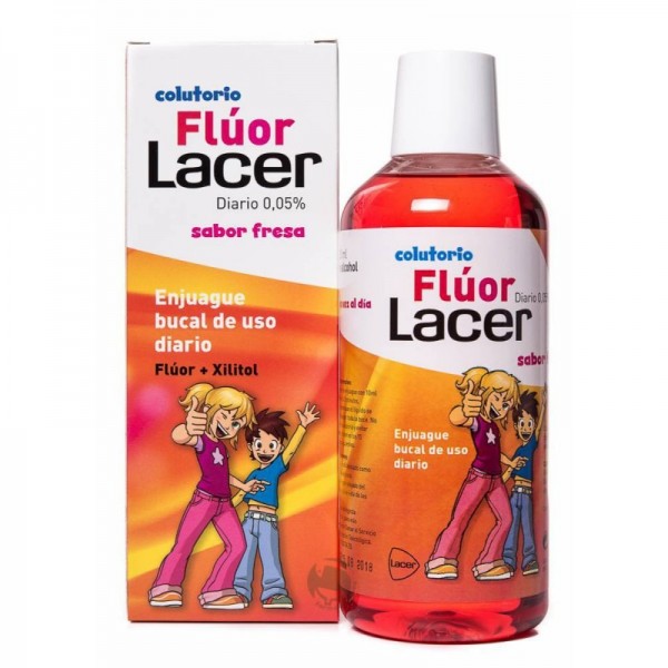 Lacer Colutorio Flúor Diario 0,05% Fresa 500 ml 