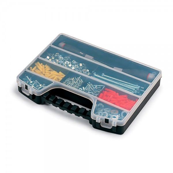 Organizador de compartimentos con tapa 9 divisiones fijas 2,5 x 25 x 5 cm (pack 2 unidades)