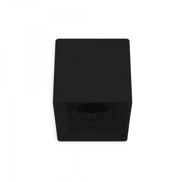 Aro superficie gu10 cuadrado negro (caja de 3 unidades)