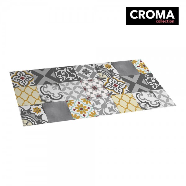Alfombra vinílica croma patch gris-ambar 50 x 110 cm