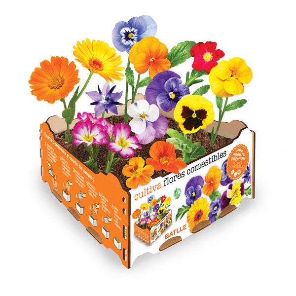 Caja de flores comestibles