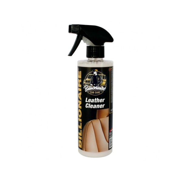 Billionaire Leather Cleaner Limpiador de Asientos de Cuero y Piel Mantiene el Brillo Natural Aroma a Coche Nuevo 500ml