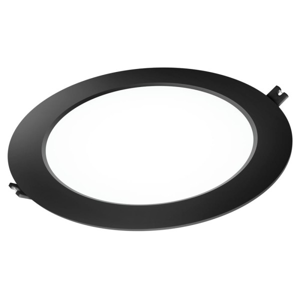 Downlight led pc redondo negro 18w.f