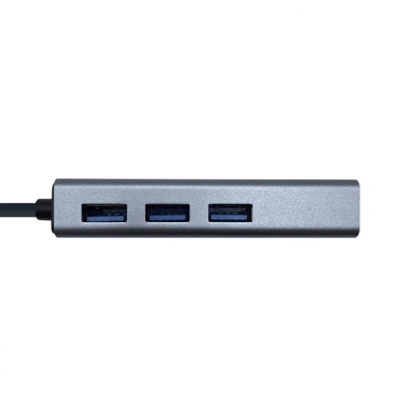 Aisens conversor usb 3.0 ethernet + 3 usb3.0 gris