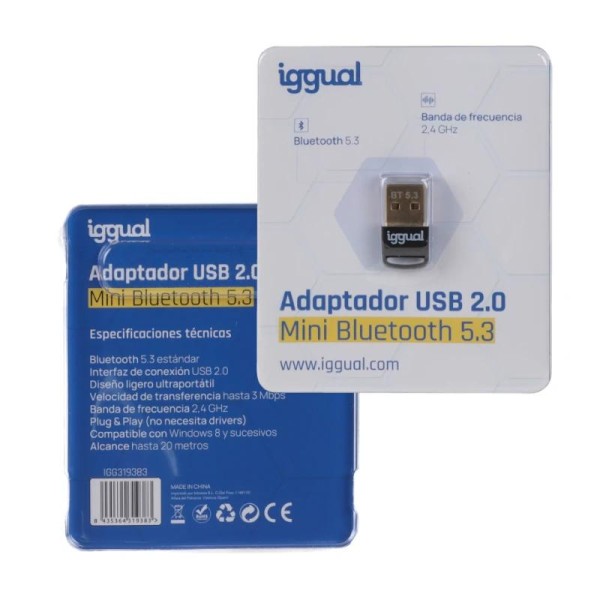 Iggual adaptador usb 2.0 mini bluetooth 5.3
