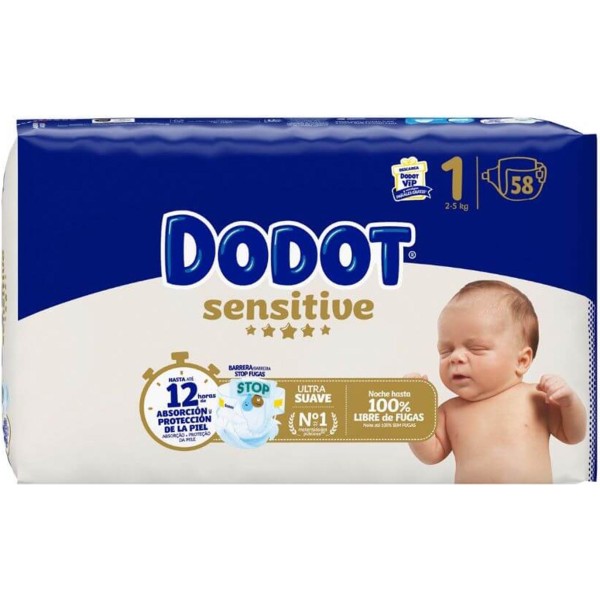 Dodot sensitive pañales 2-5kg 5000gr