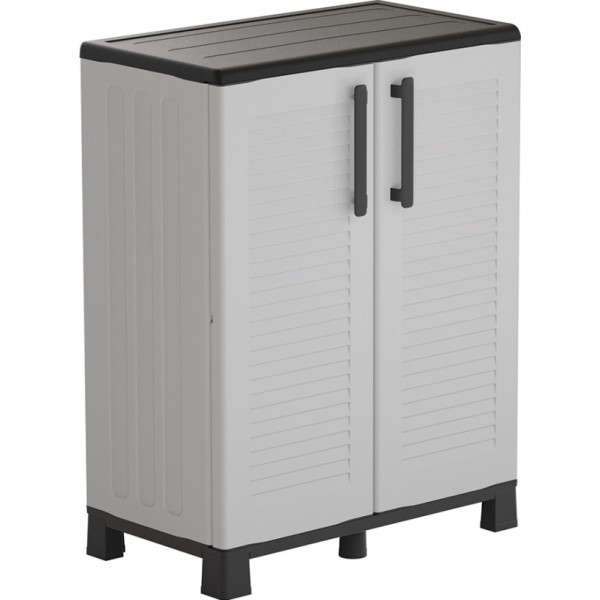 Armario bajo línea family de polipropileno gris claro, 68 x 37 x 90 cm