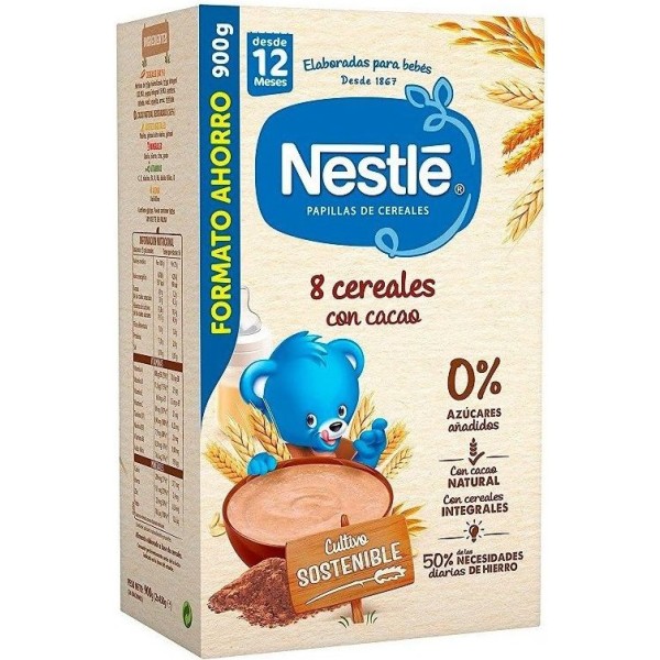 Nestle 8 Cereales con Cacao 900 g
